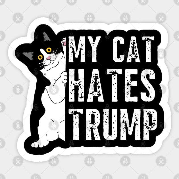 Cats Against Trump Sticker by Inktopolis